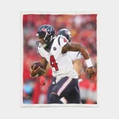 Professional NFL Player Deshaun Watson Sherpa Fleece Blanket 1