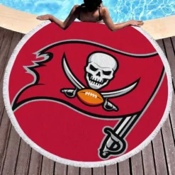 Professional NFL Tampa Bay Buccaneers Round Beach Towel 1