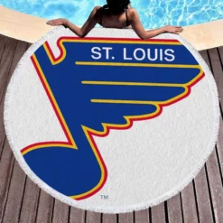 Professional NHL Hockey Club St louis Blues Round Beach Towel 1