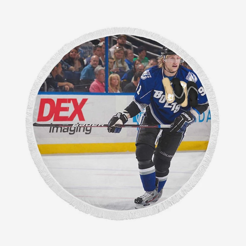 Professional NHL Hockey Player Steven Stamkos Round Beach Towel