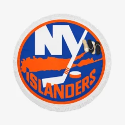 Professional NHL Hockey Team New York Islanders Round Beach Towel
