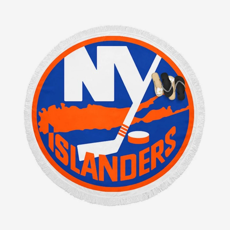 Professional NHL Hockey Team New York Islanders Round Beach Towel