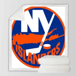 Professional NHL Hockey Team New York Islanders Sherpa Fleece Blanket