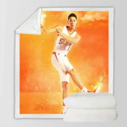 Professional Phoenix Suns Player Devin Booker Sherpa Fleece Blanket
