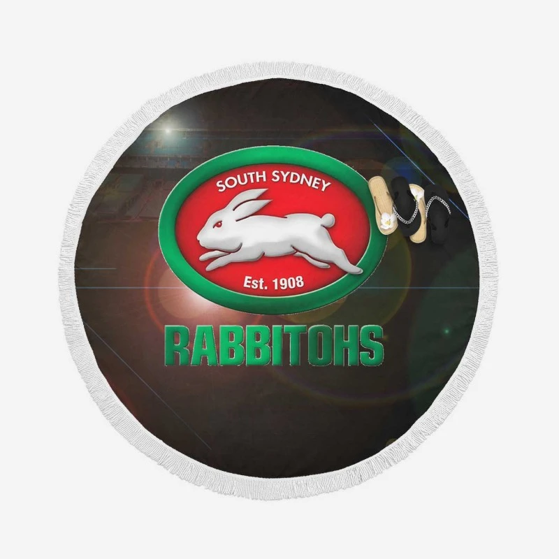 Professional Rugby Club South Sydney Rabbitohs Round Beach Towel