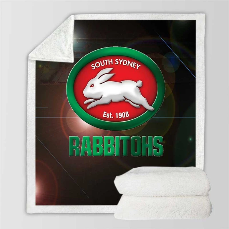 Professional Rugby Club South Sydney Rabbitohs Sherpa Fleece Blanket