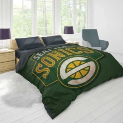 Professional Seattle Supersonics Basketball team Duvet Cover 1