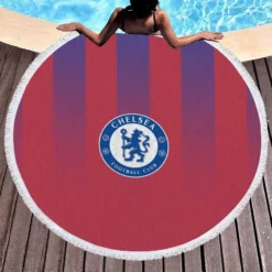 Professional Soccer Club Chelsea FC Round Beach Towel 1