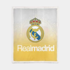 Professional Soccer Club Real Madrid Logo Sherpa Fleece Blanket 1