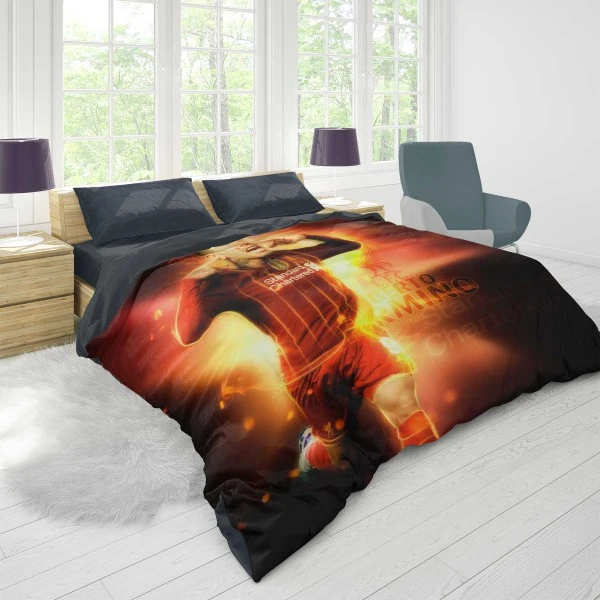 Professional Soccer Player Roberto Firmino Duvet Cover 1