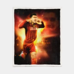 Professional Soccer Player Roberto Firmino Sherpa Fleece Blanket 1