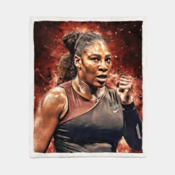 Professional Tennis Player Serena Williams Sherpa Fleece Blanket 1