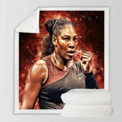 Professional Tennis Player Serena Williams Sherpa Fleece Blanket