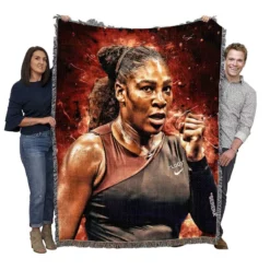 Professional Tennis Player Serena Williams Woven Blanket