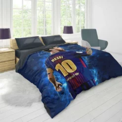 Promising Barca Footballer Player Lionel Messi Duvet Cover 1