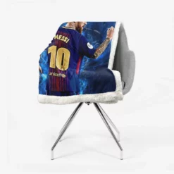 Promising Barca Footballer Player Lionel Messi Sherpa Fleece Blanket 2