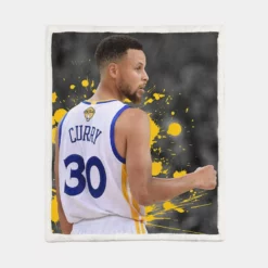 Promising NBA Stephen Curry Sherpa Fleece Blanket 1