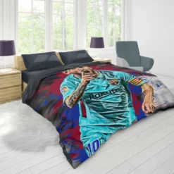 Proud Football Player Lionel Messi Duvet Cover 1