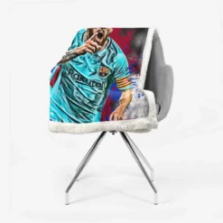 Proud Football Player Lionel Messi Sherpa Fleece Blanket 2