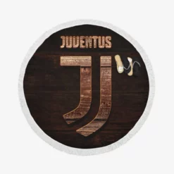 Proud Italian Soccer Club Juventus Logo Round Beach Towel