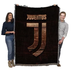 Proud Italian Soccer Club Juventus Logo Woven Blanket