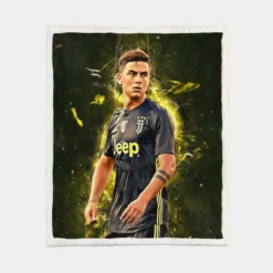 Quick Juve sports Player Paulo Dybala Sherpa Fleece Blanket 1