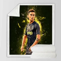 Quick Juve sports Player Paulo Dybala Sherpa Fleece Blanket