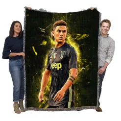 Quick Juve sports Player Paulo Dybala Woven Blanket