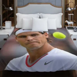 Rafael Nadal Inspirational Tennis Player Duvet Cover