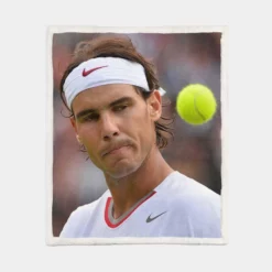 Rafael Nadal Inspirational Tennis Player Sherpa Fleece Blanket 1