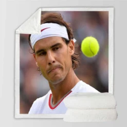 Rafael Nadal Inspirational Tennis Player Sherpa Fleece Blanket