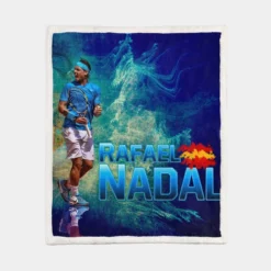 Rafael Nadal Outstanding Tennis Sherpa Fleece Blanket 1