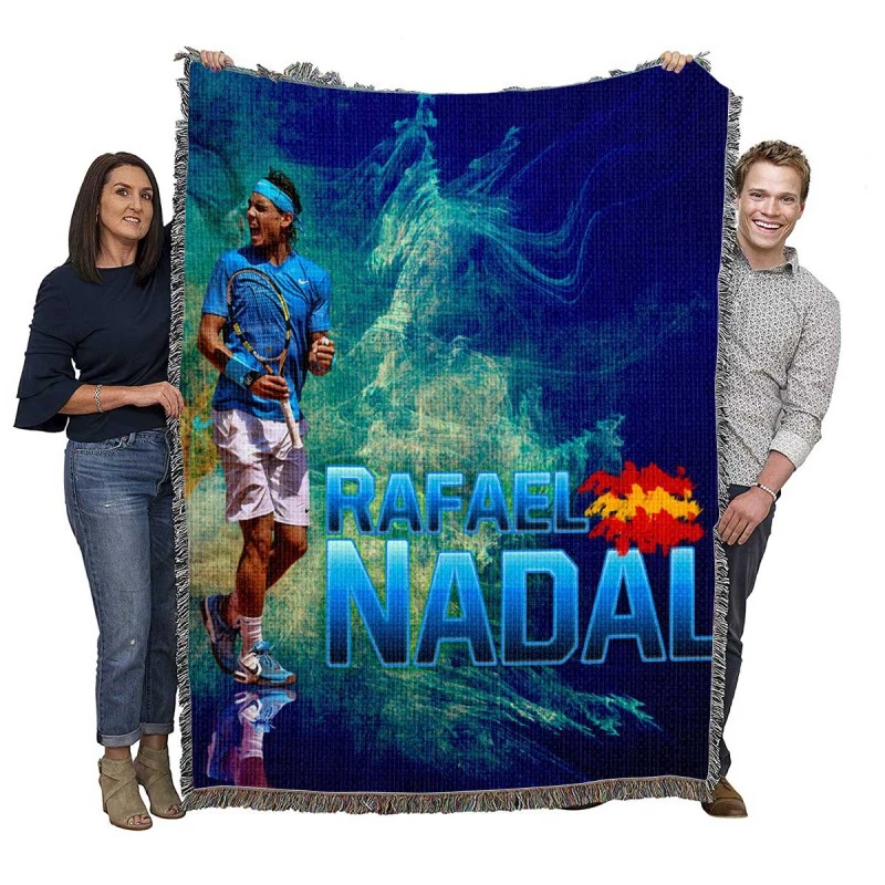 Rafael Nadal Outstanding Tennis Woven Blanket
