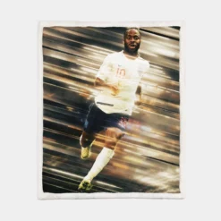 Raheem Sterling Inspirational English Football Sherpa Fleece Blanket 1