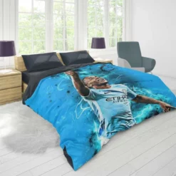 Raheem Sterling Passionate Football Duvet Cover 1