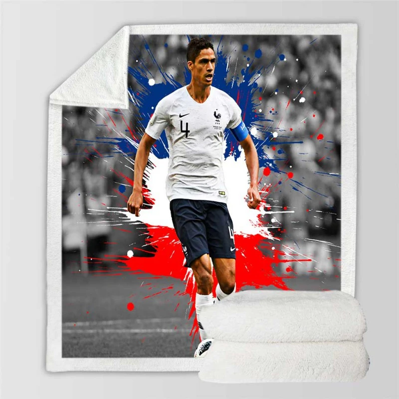 Raphael Varane  France Soccer Player Sherpa Fleece Blanket