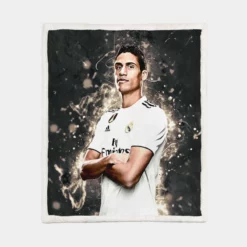 Raphael Varane  Real Madrid 3D Sherpa Fleece Blanket 1