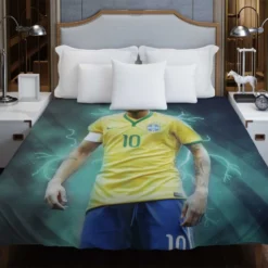 Ready Brazil Footballer Player Neymar Duvet Cover