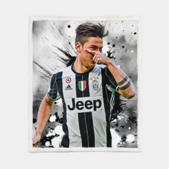 Ready Juve Footballer Player Paulo Dybala Sherpa Fleece Blanket 1