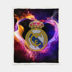 Real Madrid 5D Diamond Painting Logo Sherpa Fleece Blanket 1