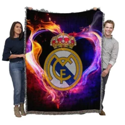 Real Madrid 5D Diamond Painting Logo Woven Blanket