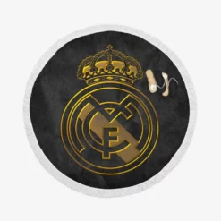 Real Madrid CF Copa del Rey Soccer Club Round Beach Towel