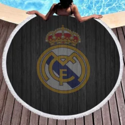 Real Madrid CF Focused Club Round Beach Towel 1