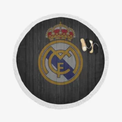 Real Madrid CF Focused Club Round Beach Towel