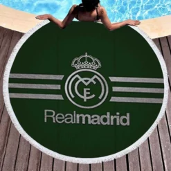 Real Madrid CF Popular Spanish Club Round Beach Towel 1