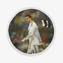 Real Madrid CF Ronaldo CR7 Round Beach Towel