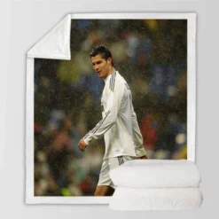 Real Madrid CF Ronaldo CR7 Sherpa Fleece Blanket