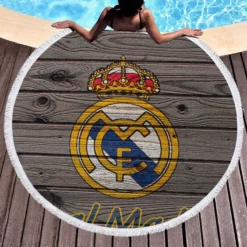 Real Madrid CF Spain Club Round Beach Towel 1