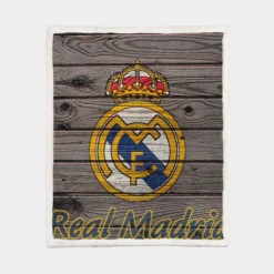 Real Madrid CF Spain Club Sherpa Fleece Blanket 1