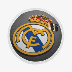 Real Madrid CF embedded logo Round Beach Towel